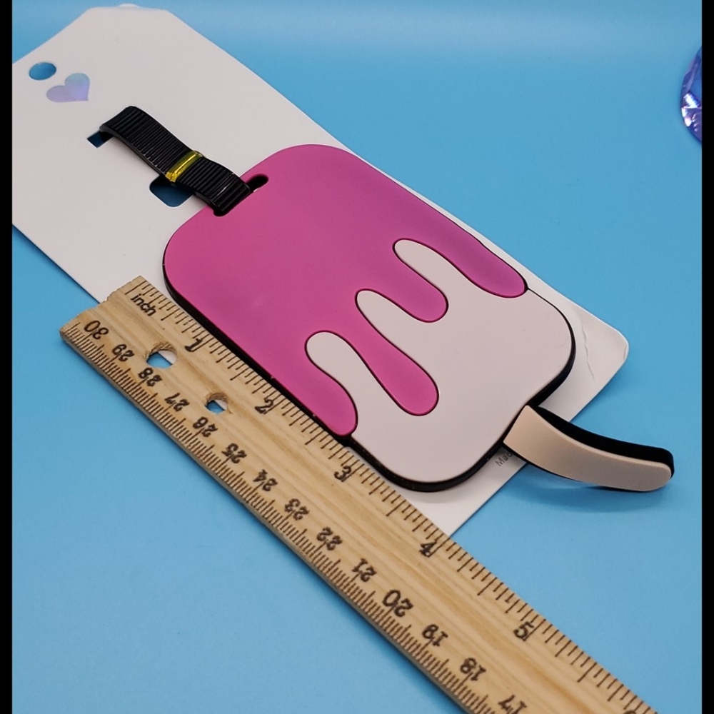PINK CREAMSICLE Luggage baggage id tag purse backpack beach bag NWT